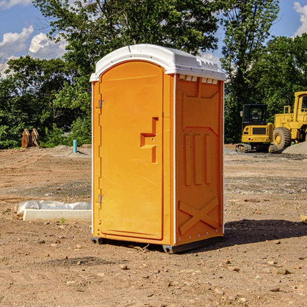 how often are the porta potties cleaned and serviced during a rental period in Rivereno Texas